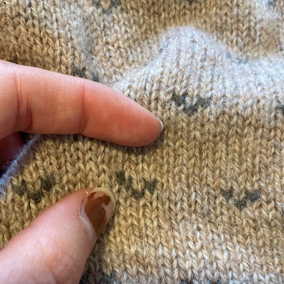 Vintage Woolrich large beige/taupe and sage green cardigan - Picture 6 of 8